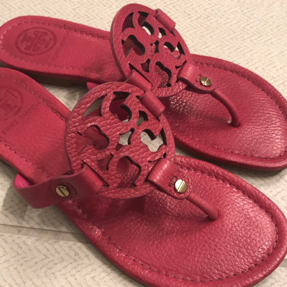 Tory Burch hot pink sandals size 7 worn